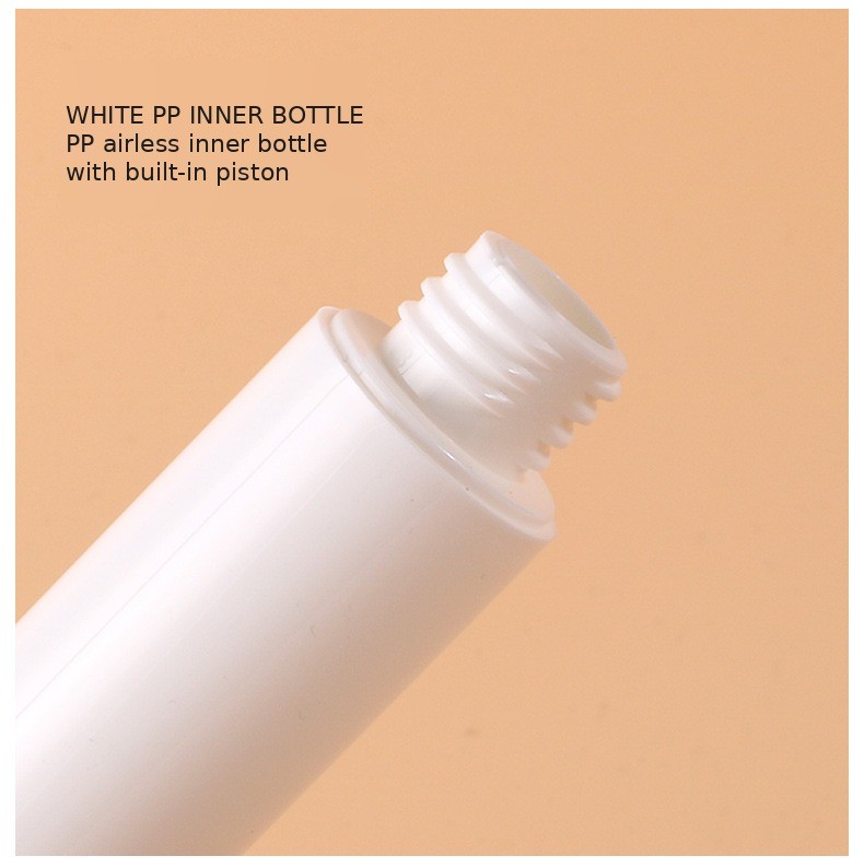 15ml 30ml 50ml Luxury Empty Airless Plastic Bottle with White Pump and Screw Cap Cosmetics Packaging Containers