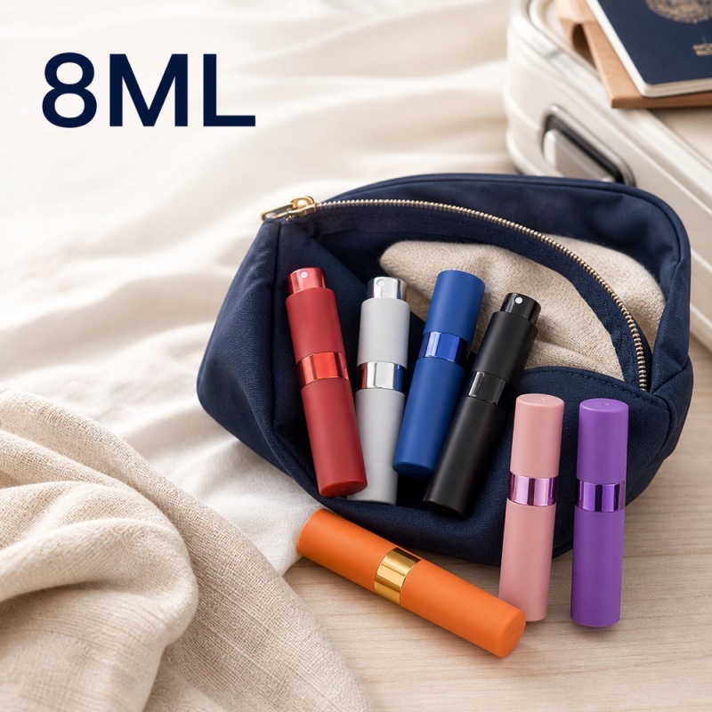 Customized ABS SHELL Portable Spray Bottle 8ml Versatile Mini Spray Bottle Refillable Empty Bottle Packing