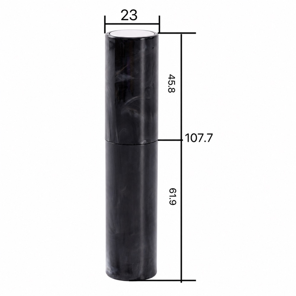 Customizable Marble Pattern ABS Perfume Bottle 8ml Aluminum Sprayer Twist Open Design for Body Mist or Travel Use