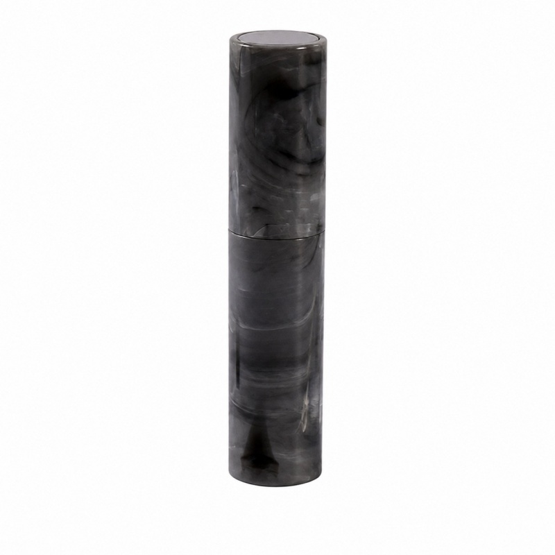Custom ABS Perfume Bottle 8ml with Aluminum Sprayer Marble Pattern Rotating Open Anti-Leak Design for Travel