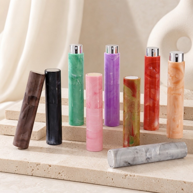 8ml Wholesale Mini ABS Shell  Glass Inner Bottle Perfume Bottle Portable Cosmetic Spray Bottle Twist Type