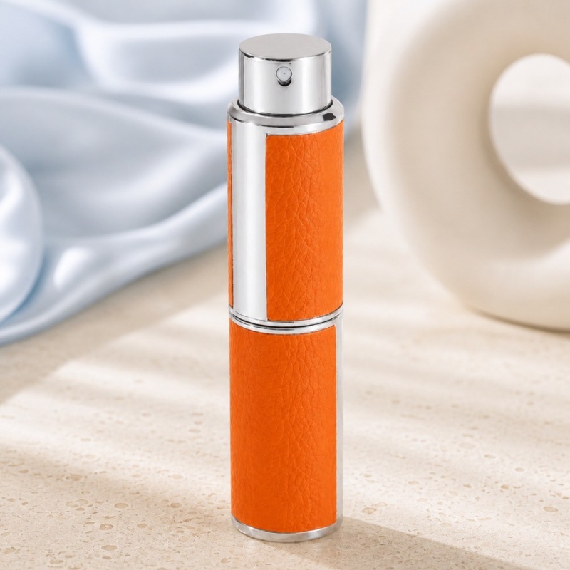 8ml Luxury Portable Pocket Size Refillable Travel Cosmetic Perfume Pump Sprayer Aluminum Perfume Bottle with Hot Stamped Finish