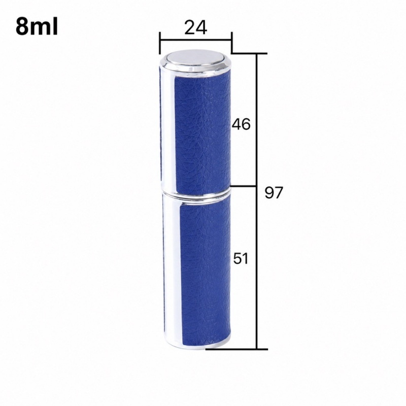 8ml Leather Wrapped Perfume Spray Bottle with Rotary Design for Easy Filling, Convenient to Carry for Travel