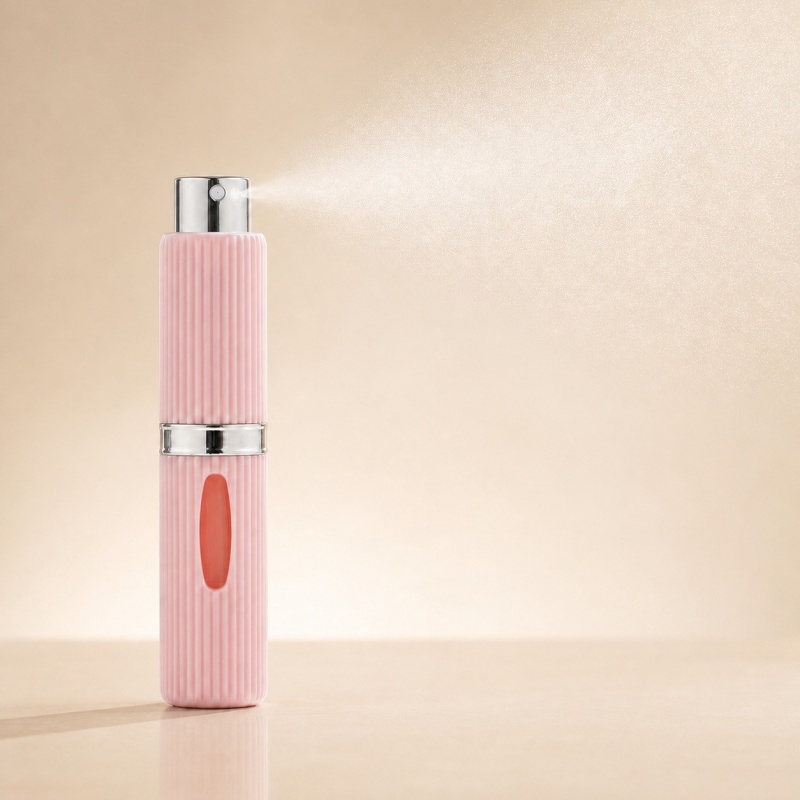 8ml Rotating Bottom Perfume Bottle Portable Plastic Spray Bottle Empty ABS Press Liquid Sub Bottle for Sale