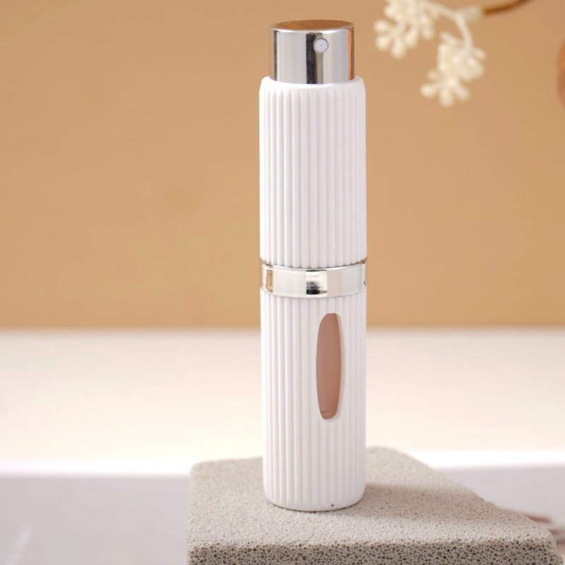8ml Rotating Bottom Perfume Bottle Portable Plastic Spray Bottle Empty ABS Press Liquid Sub Bottle for Sale