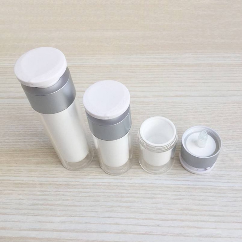 15ml 30ml 50ml Acrylic Airless Pump Bottle Vacuum Fresh Lock Leak Proof Container for Skincare Cosmetic Packaging