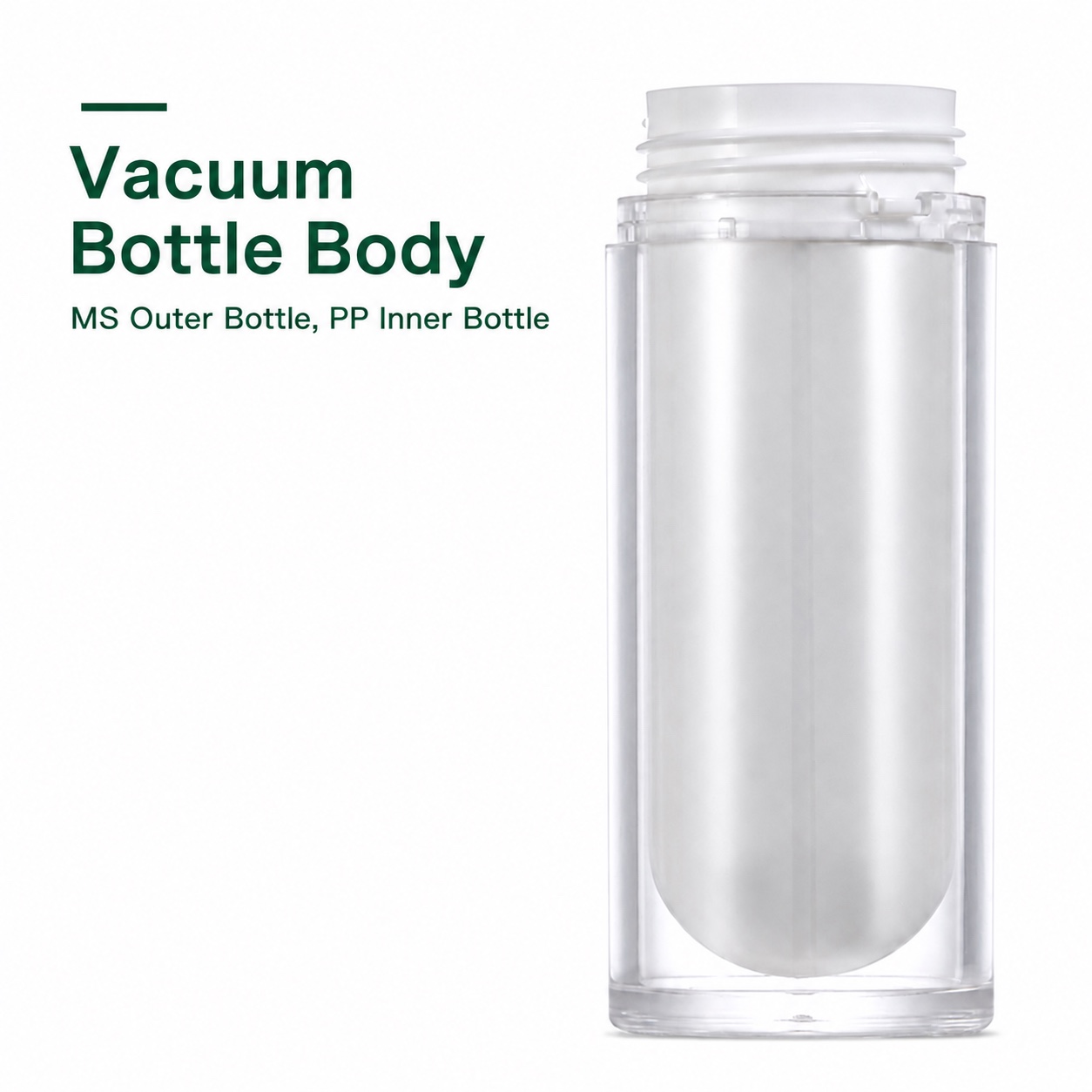 Wholesale Acrylic Airless Bottle 50ml clear Plastic Cosmetic Packaging Container Serum Lotion 15ml 30ml 50ml Airless Pump Bottle