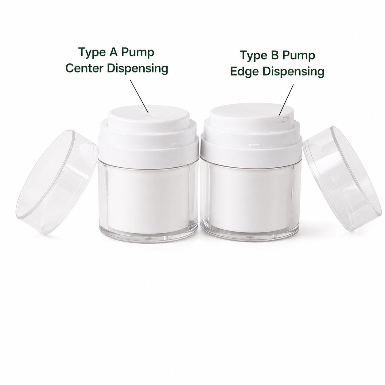 15ML 30ML 50ML Acrylic Press Vacuum Double Layer Cream Bottle Plastic Jar for Cream Cosmetic Jar Cream Bottle