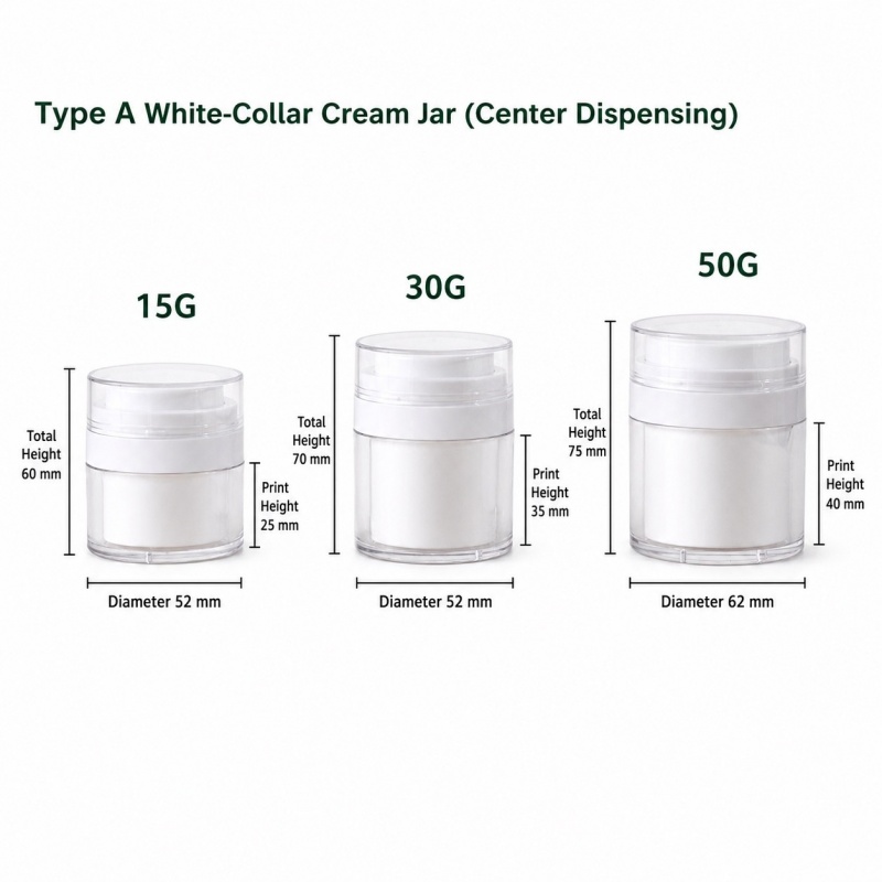 15ML 30ML 50ML Acrylic Press Vacuum Double Layer Cream Bottle Plastic Jar for Cream Cosmetic Jar Cream Bottle