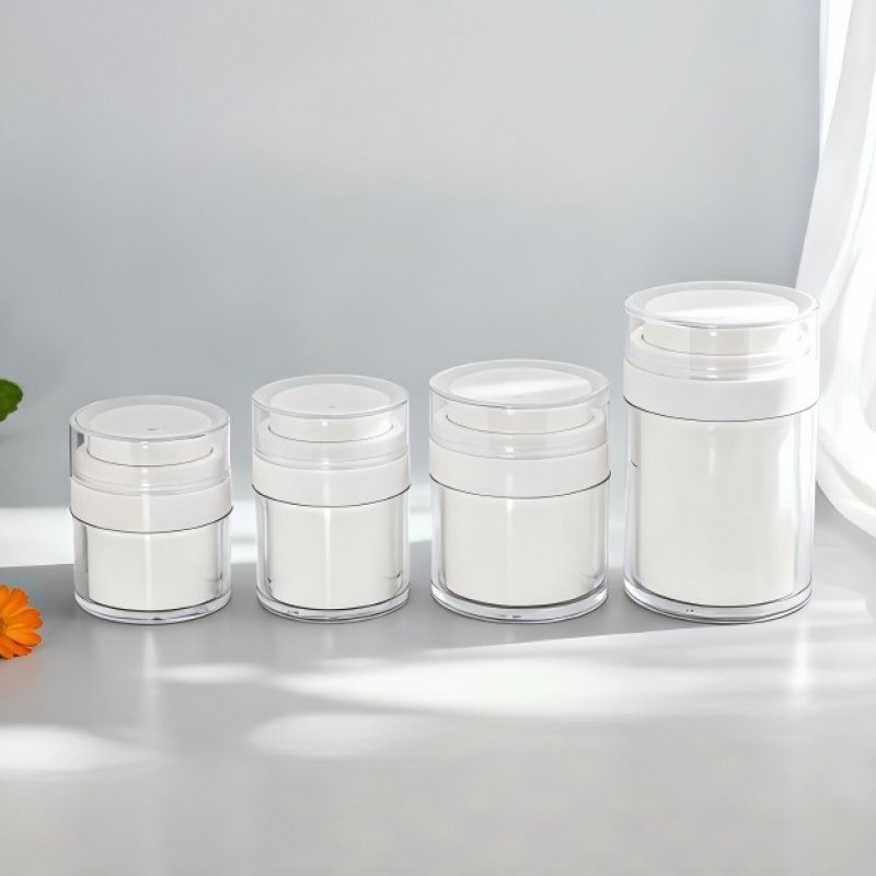 15ML 30ML 50ML Acrylic Press Vacuum Double Layer Cream Bottle Plastic Jar for Cream Cosmetic Jar Cream Bottle