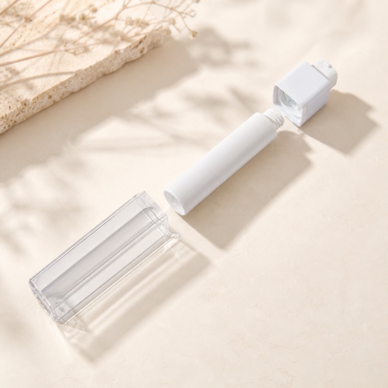 As Plastic Square Rotation Airless Vacuum Press Bottle 15ml 30ml 50ml Luxury Eye Cream Skincare Dispenser with Screen Printing