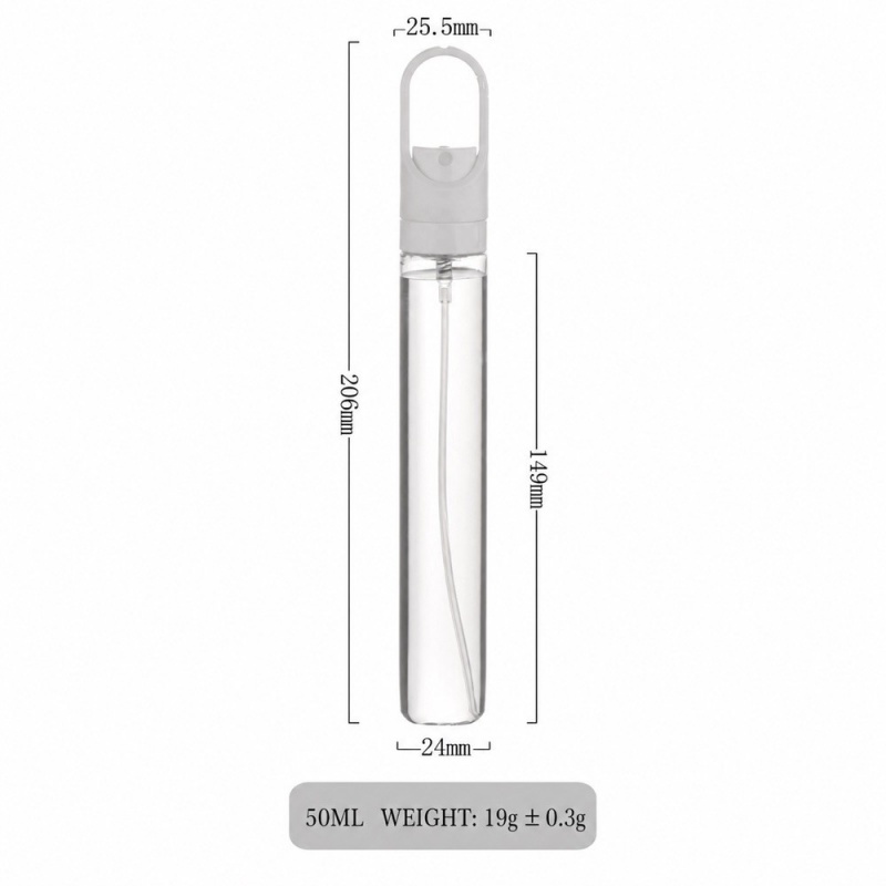 Outdoor Portable 20ml 30ml 50ml  Repellent Sanitizer Cosmetics Spray Bottle Hanging Hook Lockable