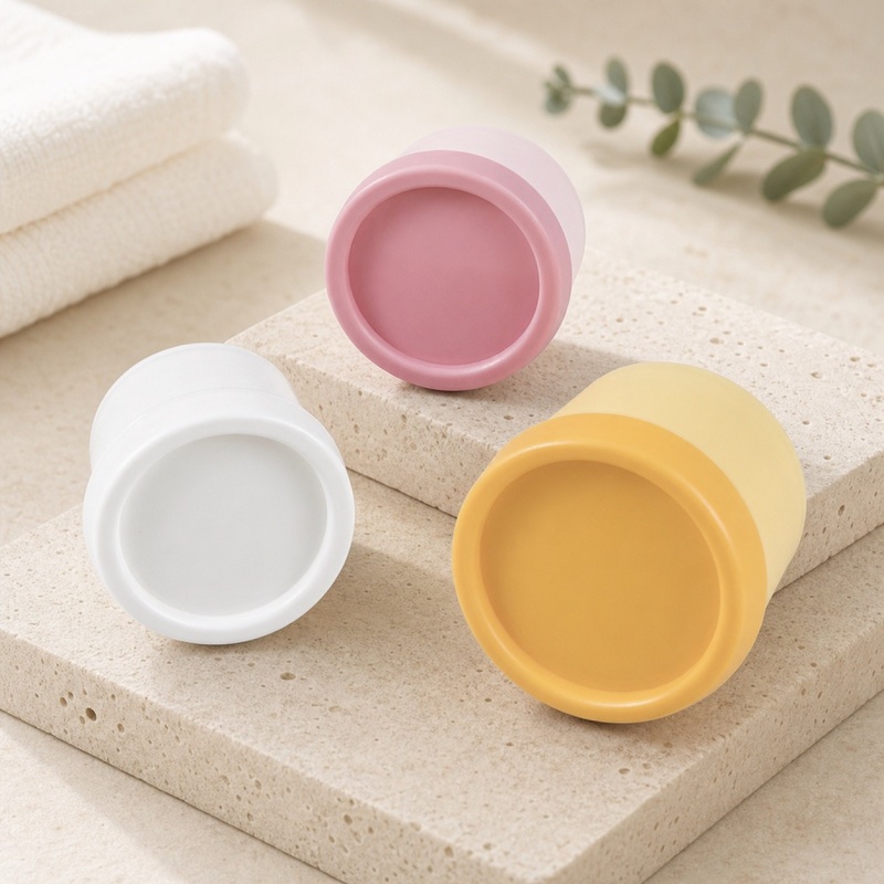 Wholesale Large Plastic PP Clear Yellow Green Face Cream Jar Body Scrub Butter Jar Container Packaging With Private Label