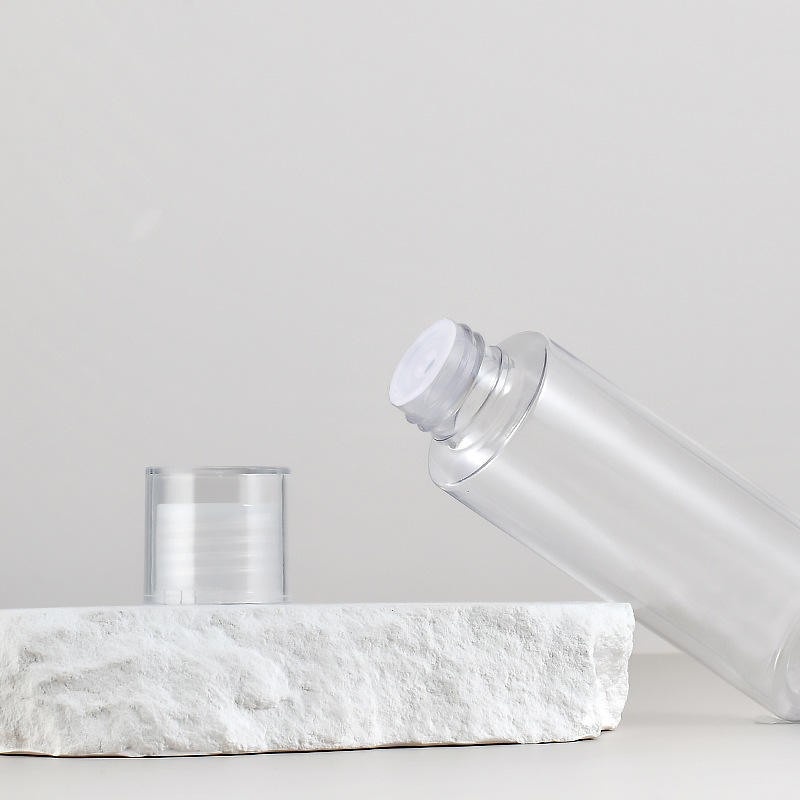 100ml 120ml 150ml 200ml 250ml Customized Cylinder PET Cosmetics Bottles Empty Toner Lotion Pure Dew Double-layer Screw Cap UV Printing
