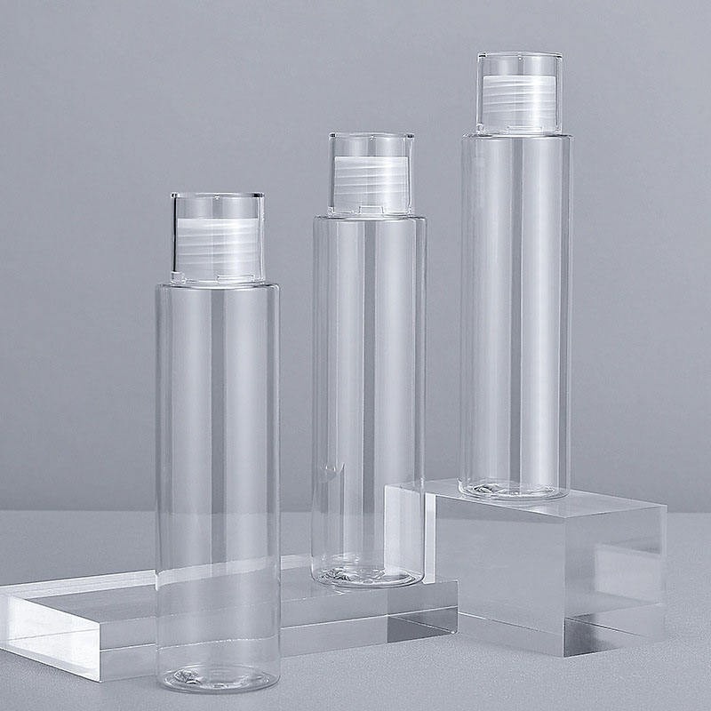 100ml 120ml 150ml 200ml 250ml Customized Cylinder PET Cosmetics Bottles Empty Toner Lotion Pure Dew Double-layer Screw Cap UV Printing
