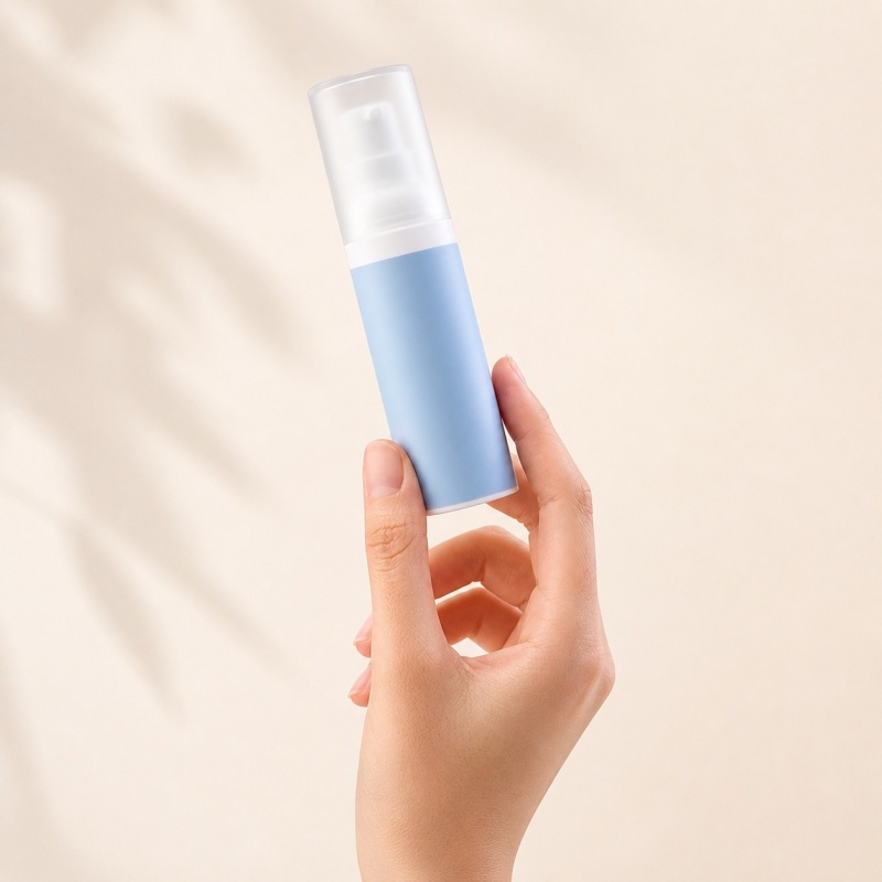 Factory Wholesale 15ml  30ml 50ml Frost pink Blue Matte Face Cleaner Eye Cream Airless Pump Bottle Perfume Spray Bottle