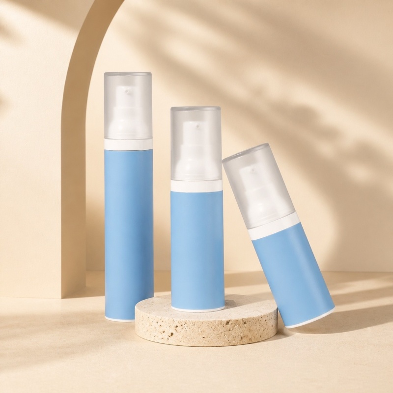 Luxury PP Recycled Beauty Packaging 15ml 30ml 50ml Cosmetic Replacement Skincare Serum Airless Bottles Pink Lotion Pump Bottle