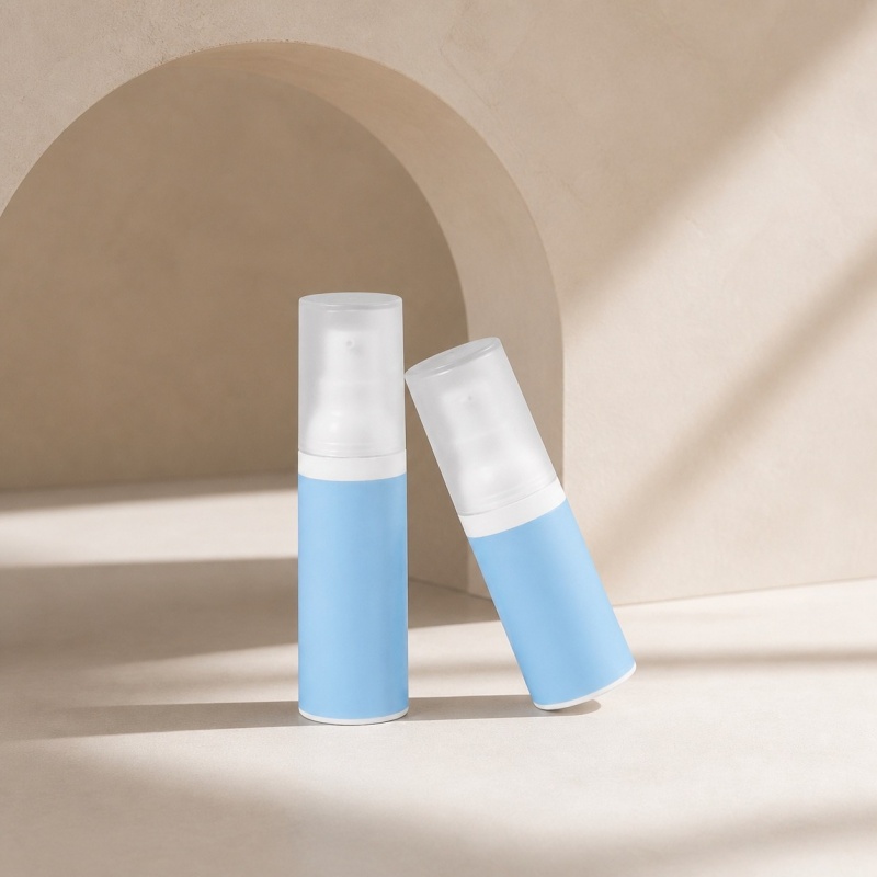 Luxury PP Recycled Beauty Packaging 15ml 30ml 50ml Cosmetic Replacement Skincare Serum Airless Bottles Pink Lotion Pump Bottle