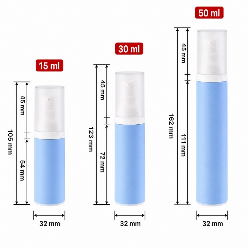 Luxury PP Recycled Beauty Packaging 15ml 30ml 50ml Cosmetic Replacement Skincare Serum Airless Bottles Pink Lotion Pump Bottle