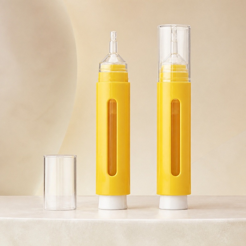 10ml 15ml Wholesale Cosmetic Plastic Press Button Serum Essential Oil Syringe Dropper Bottle