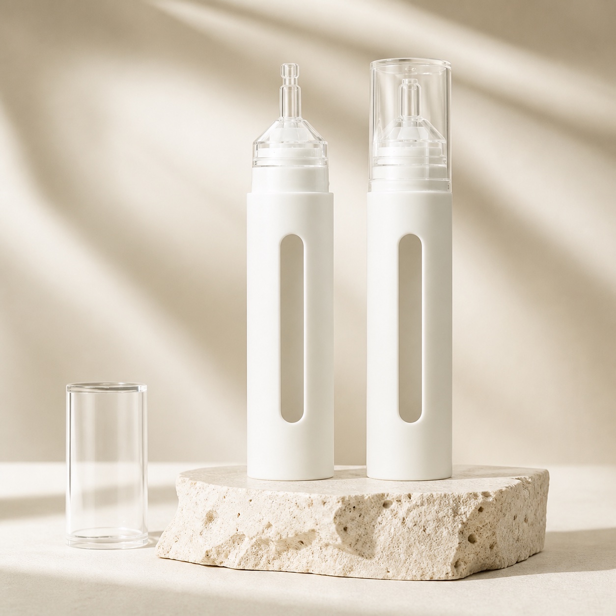 10ml 15ml PP PS Wholesale Cosmetic Plastic Press Button Serum Essential Oil Syringe Dropper Bottle