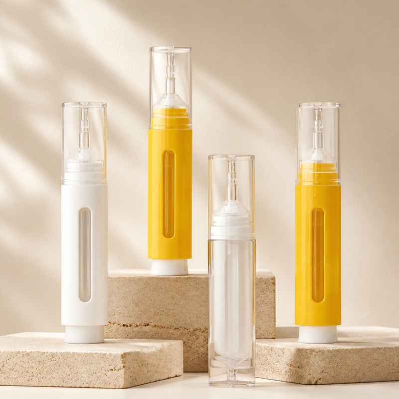 10ml 15ml PP PS Wholesale Cosmetic Plastic Press Button Serum Essential Oil Syringe Dropper Bottle
