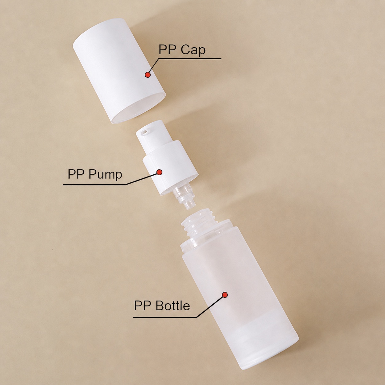 Hot Selling High Quality Custom Cosmetic Packaging 30ml 50ml 100ml Plastic Airless Serum Lotion Bottle