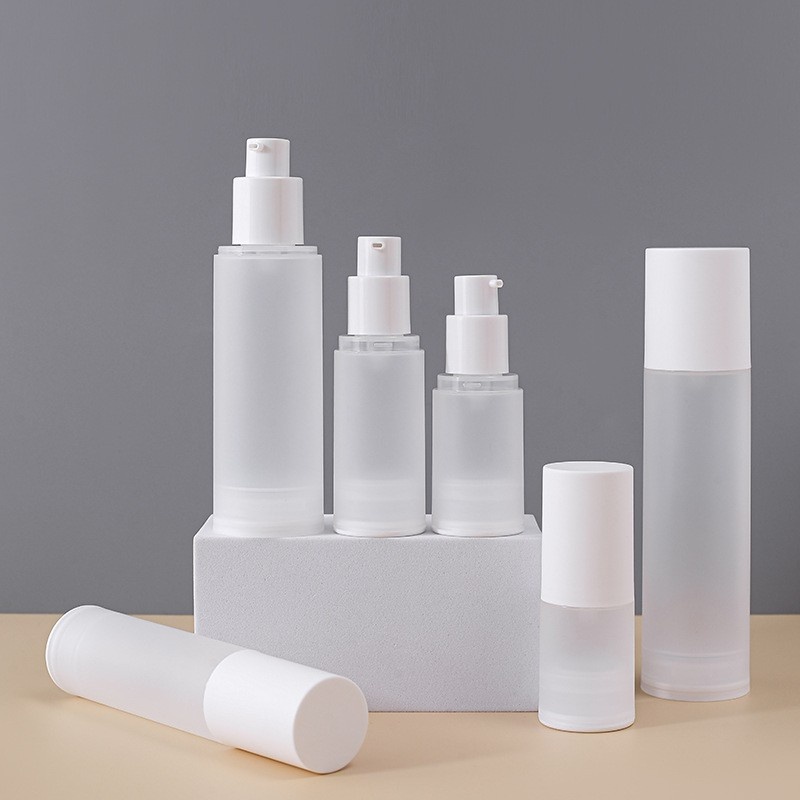 Frosted Clear PP Airless Pump Bottle Plastic 30ml 15ml 20ml 50ml 100ml Cosmetic Airless Lotion Spray Pump Bottle