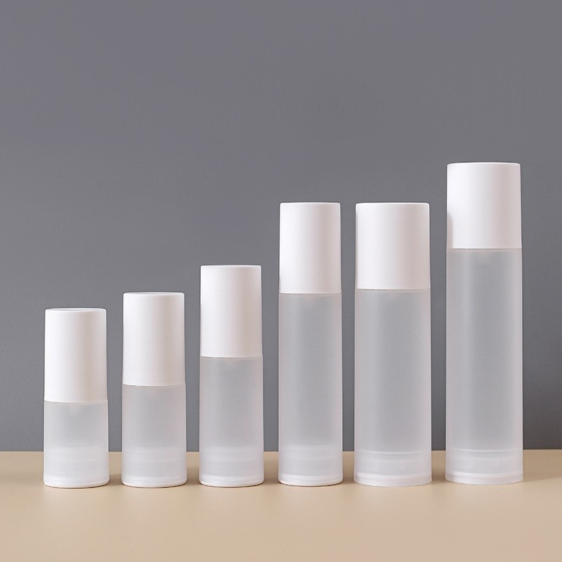 Frosted Clear PP Airless Pump Bottle Plastic 30ml 15ml 20ml 50ml 100ml Cosmetic Airless Lotion Spray Pump Bottle