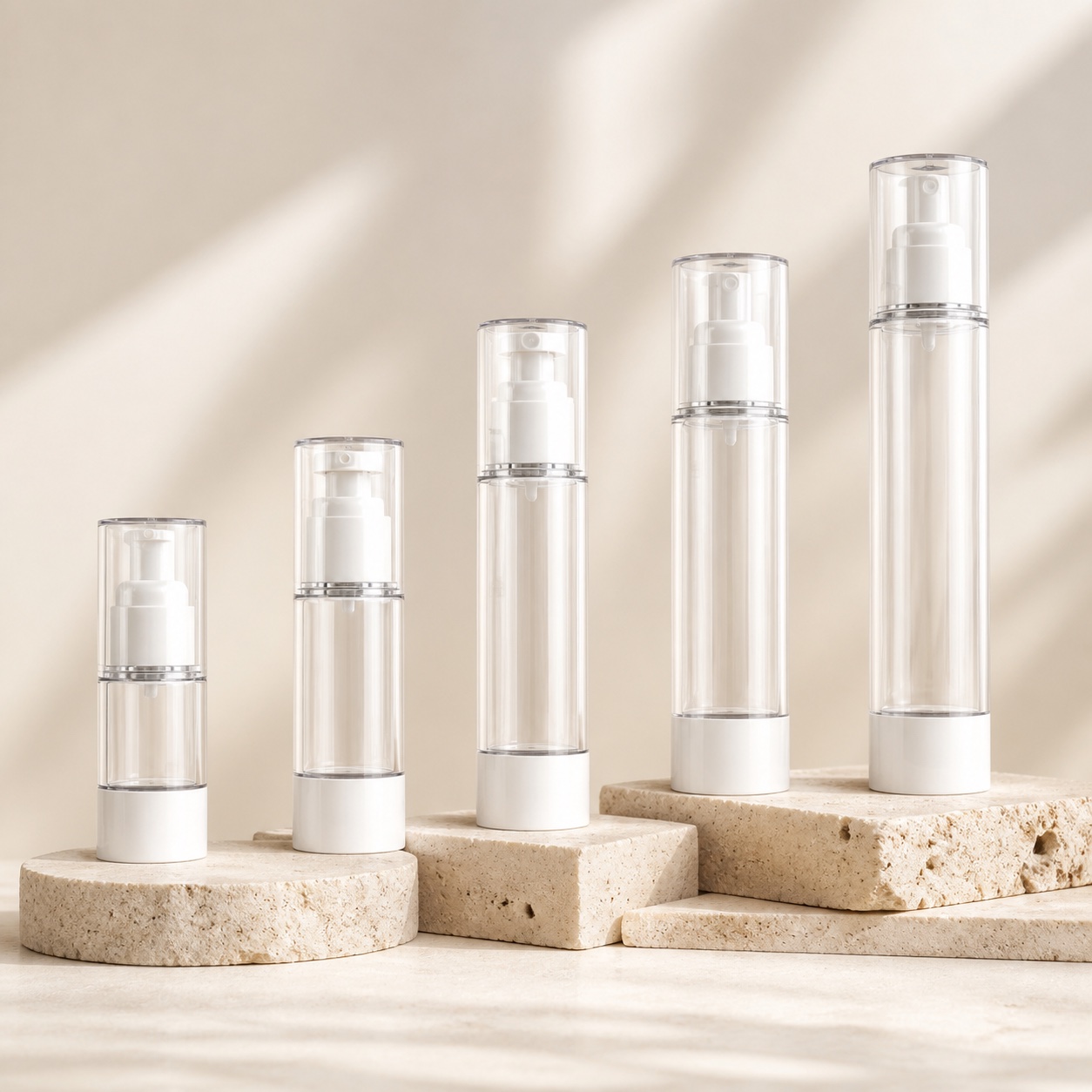 15ml 30ml 50ml 100ml ABS Frosted Vacuum Toiletries Container Emulsion Serum Cream Cosmetic Packaging Airless Pump Bottles