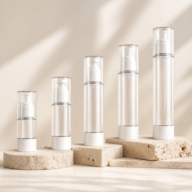 15ml 30ml 50ml 100ml ABS Frosted Vacuum Toiletries Container Emulsion Serum Cream Cosmetic Packaging Airless Pump Bottles