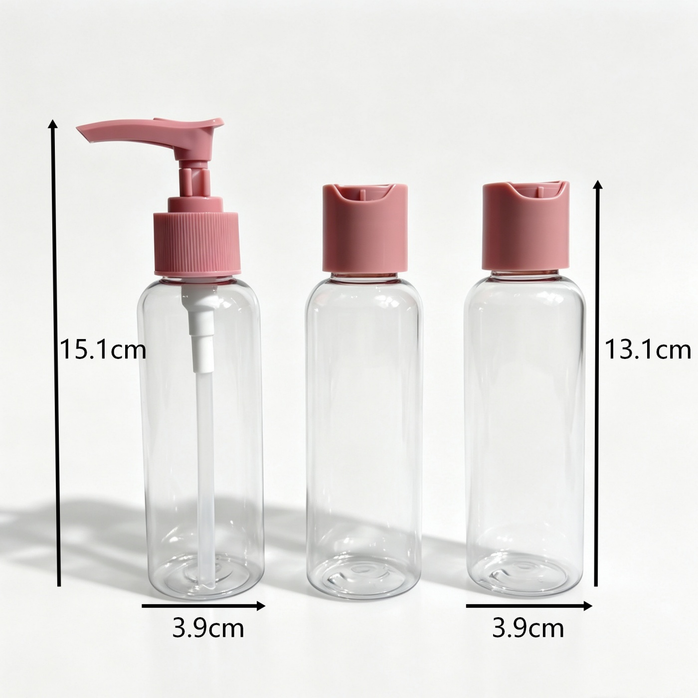 Customized Color Girl Cheap Pet Bottle and Jar Cosmetic Bottle Travel Set Kit