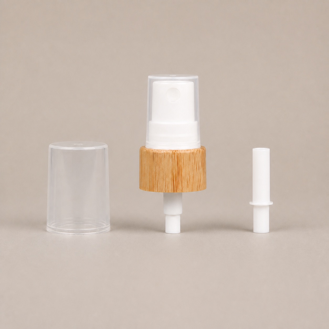 20/24/28/410 Bamboo Spary Pump Dispenser Cap Eco-Friendly Sustainable Cosmetic Packaging with Custom Logo