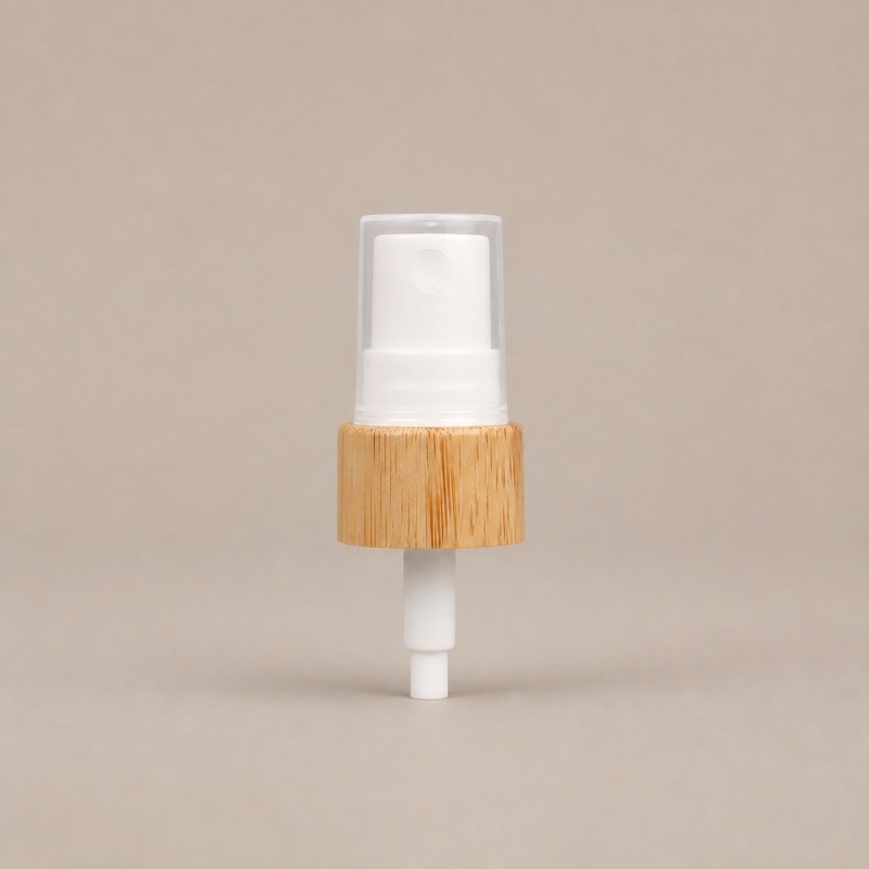 20/24/28/410 Bamboo Spary Pump Dispenser Cap Eco-Friendly Sustainable Cosmetic Packaging with Custom Logo