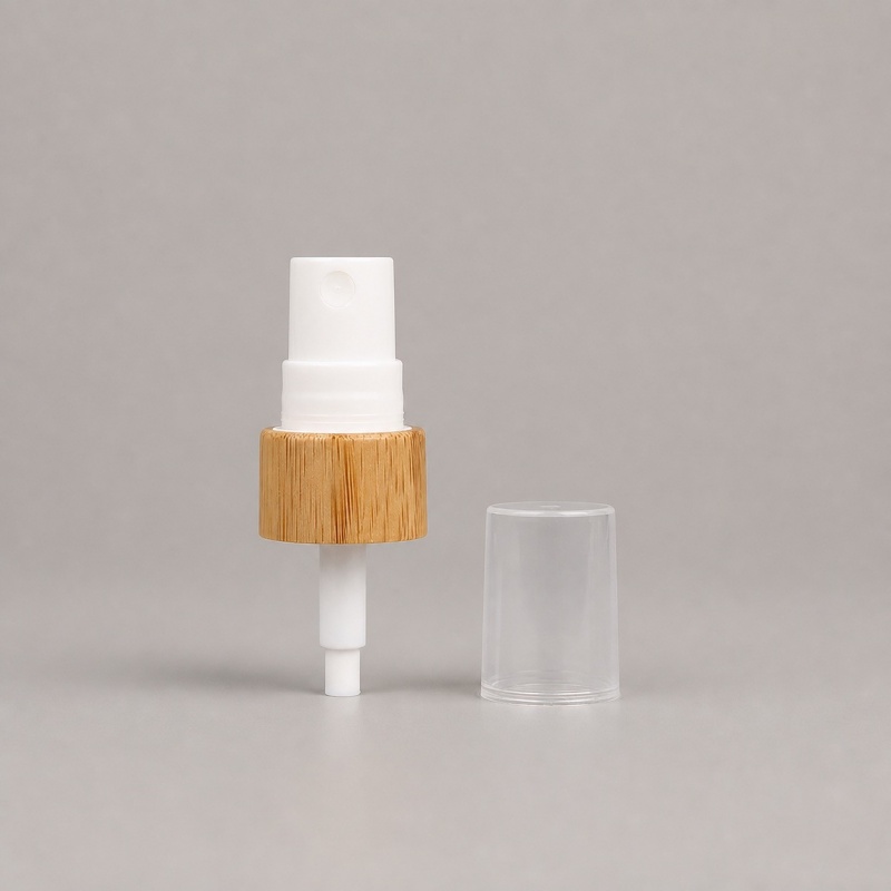 20/24/28/410 Bamboo Spary Pump Dispenser Cap Eco-Friendly Sustainable Cosmetic Packaging with Custom Logo