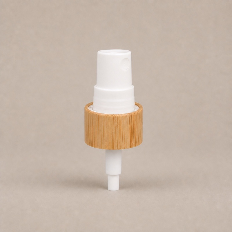20/24/28/410 Bamboo Spary Pump Dispenser Cap Eco-Friendly Sustainable Cosmetic Packaging with Custom Logo