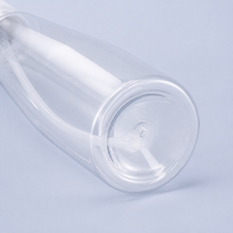 For Clear 200ml PET Dispenser Bottle with Pump Sprayer Small Plastic Perfume Flowers Pressed Alcohol Spray Bottle with Free Samp