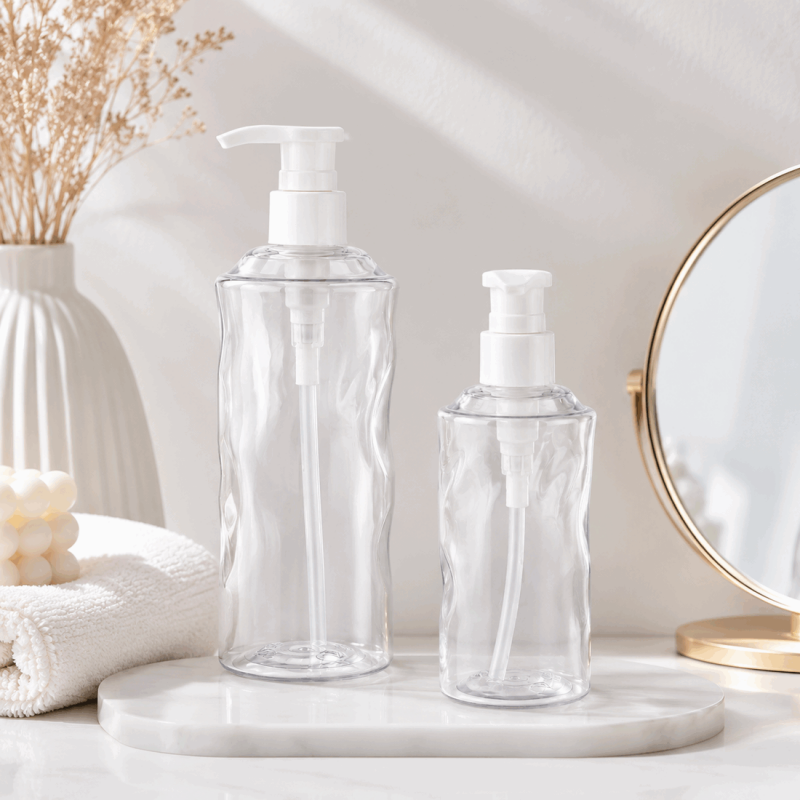 OEM/ODM Eco Lotion Pump Shampoo Bottle with Pump Friendly 300ml /500ml Irregular
