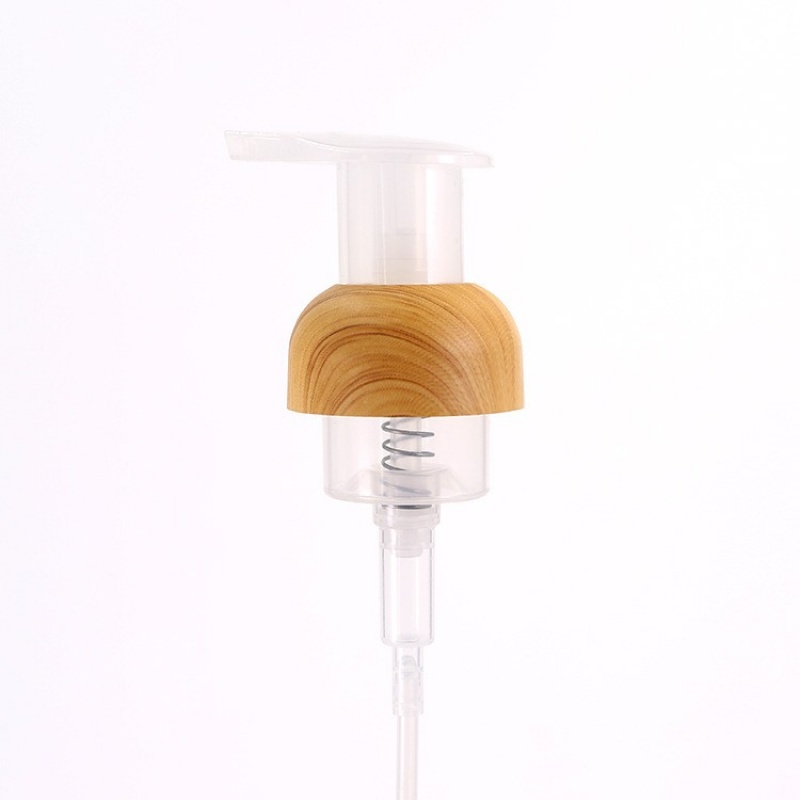 Bamboo And Wood Emulsion Pump 32 Teeth Bamboo Spray Head Plastic Dispenser Dispe