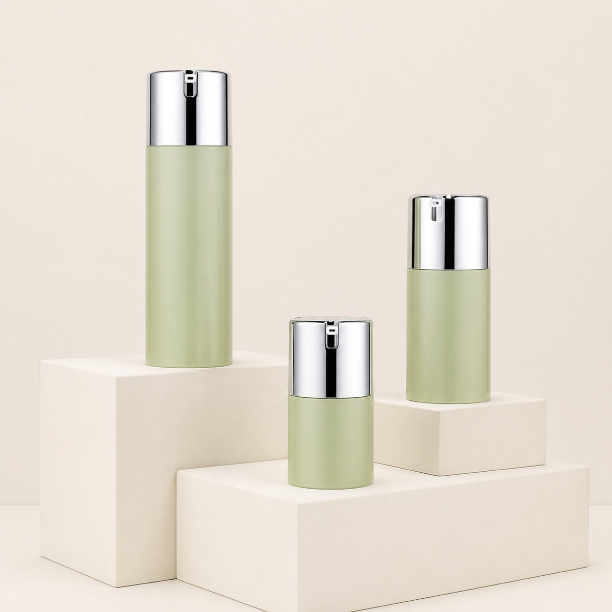 New Bamboo Pp Emulsion Pump 24_410 Transparent Half Cover Powder Pump Pressing F