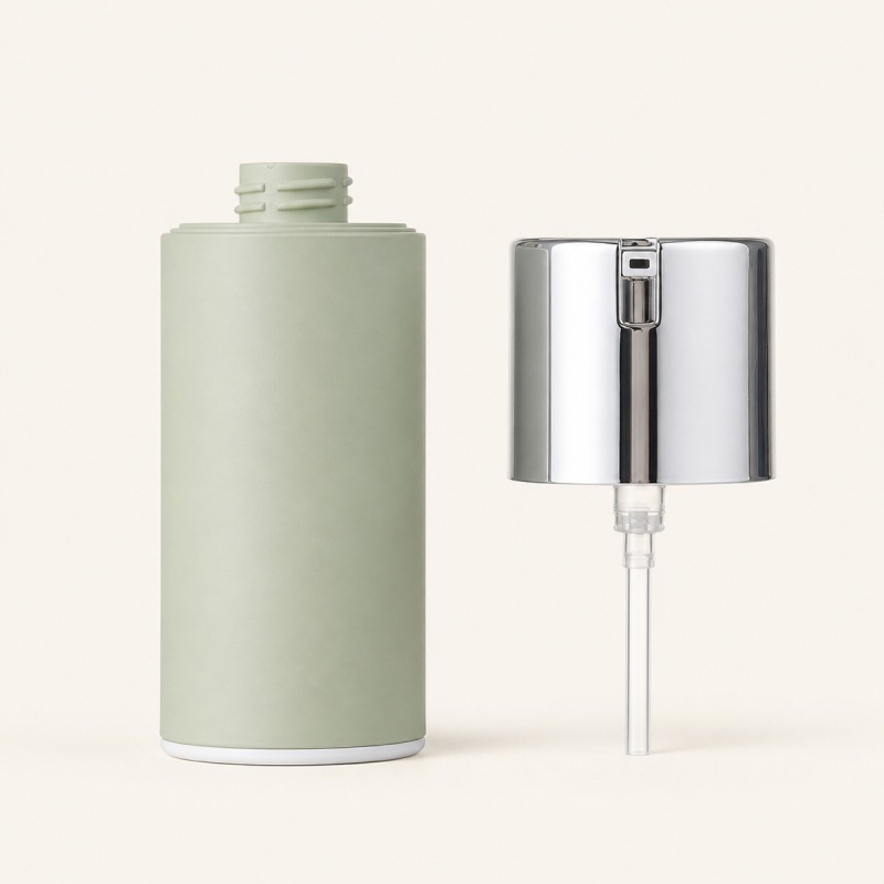 New Bamboo Pp Emulsion Pump 24_410 Transparent Half Cover Powder Pump Pressing F