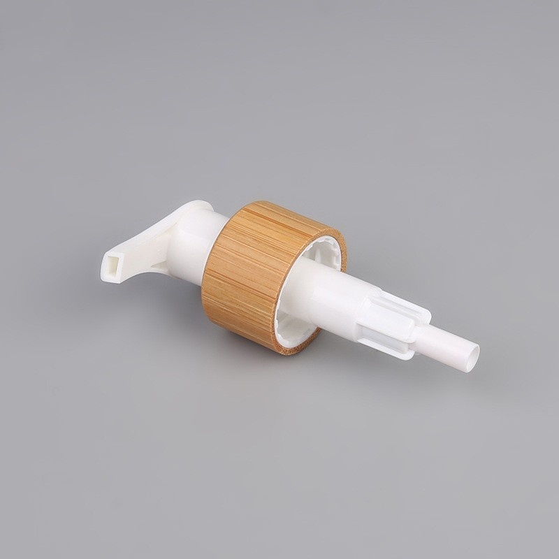 The New 24_410 Bamboo And Wood Emulsion Pump Pressing Cosmetic Packaging Pump He