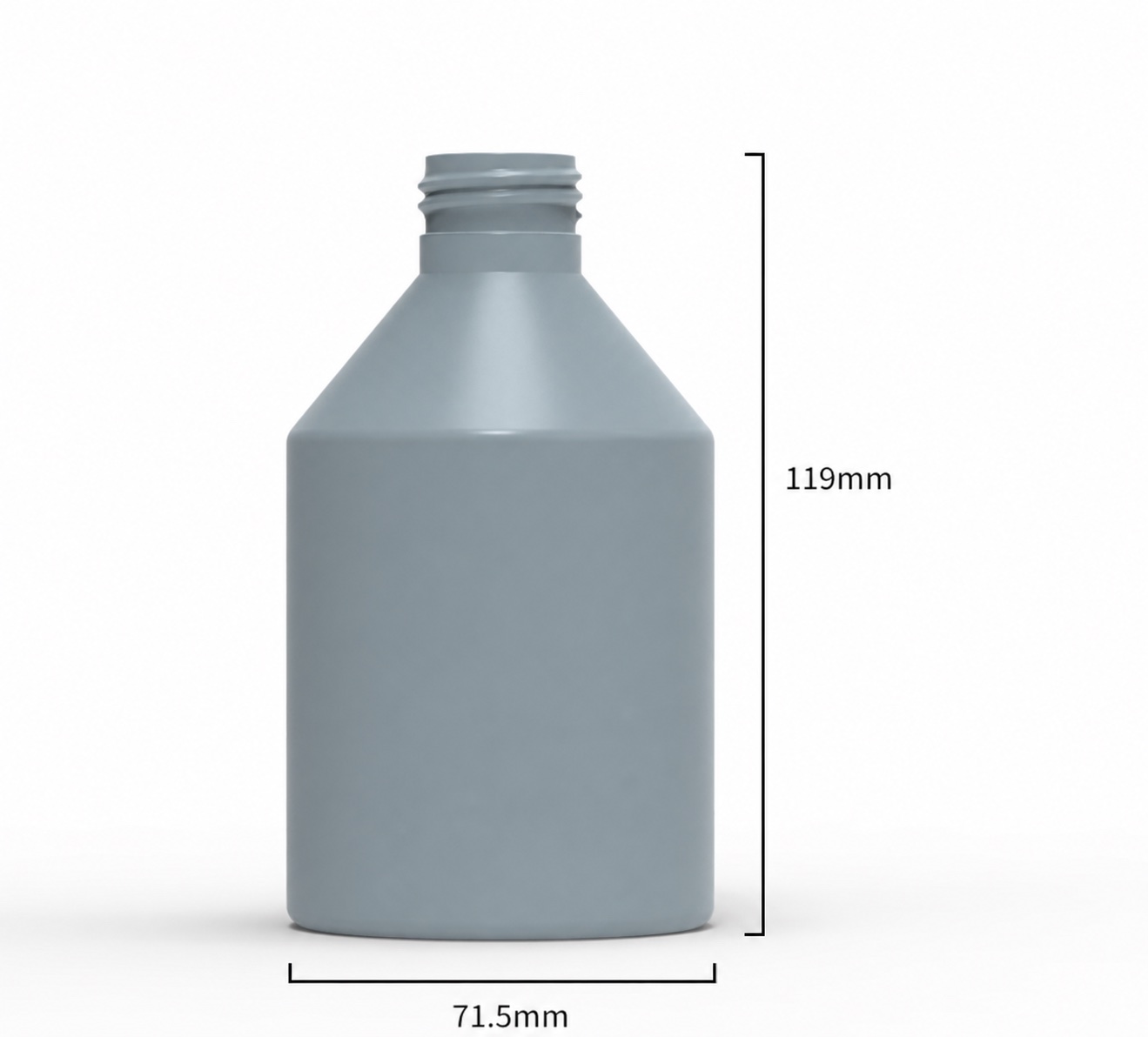 Custom 300ml Black PE Oblique Shoulder Hand Sanitizer Lotion Face Mask Shampoo B