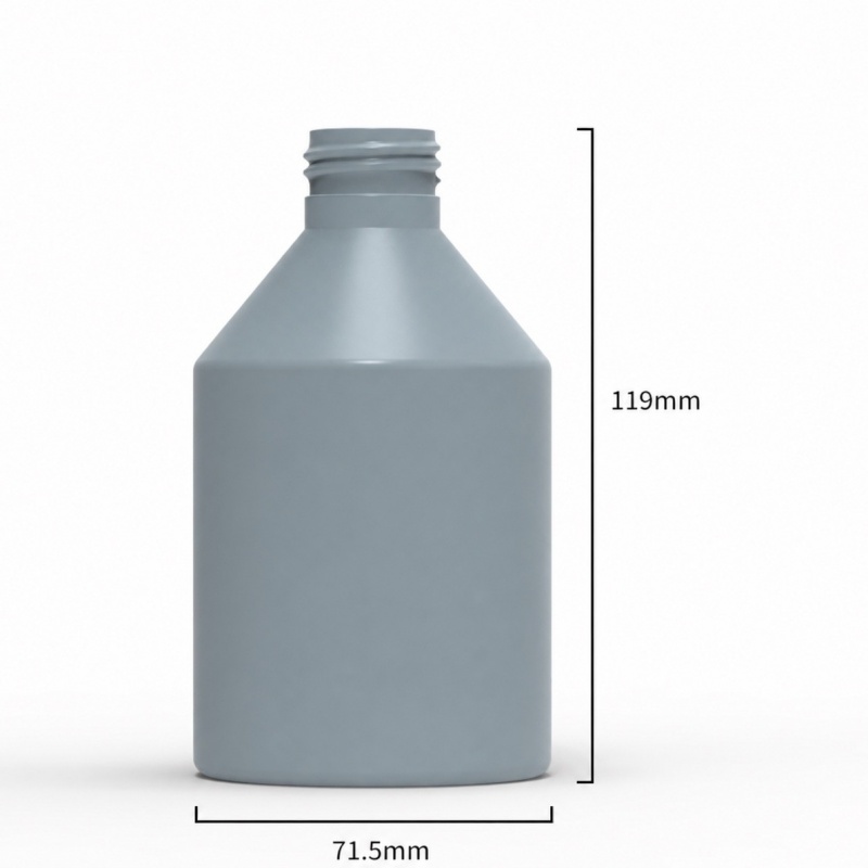 Custom 300ml Black PE Oblique Shoulder Hand Sanitizer Lotion Face Mask Shampoo B