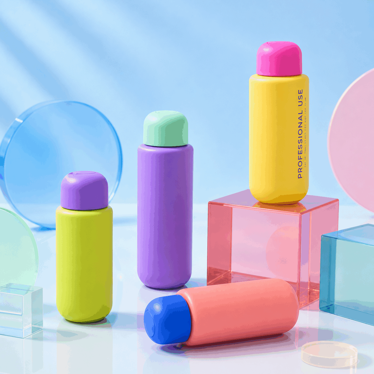 80/100/250/300/350/400/500ML Disc Top Cap HDPE Bottle Conditioner Lotion Skin Ca