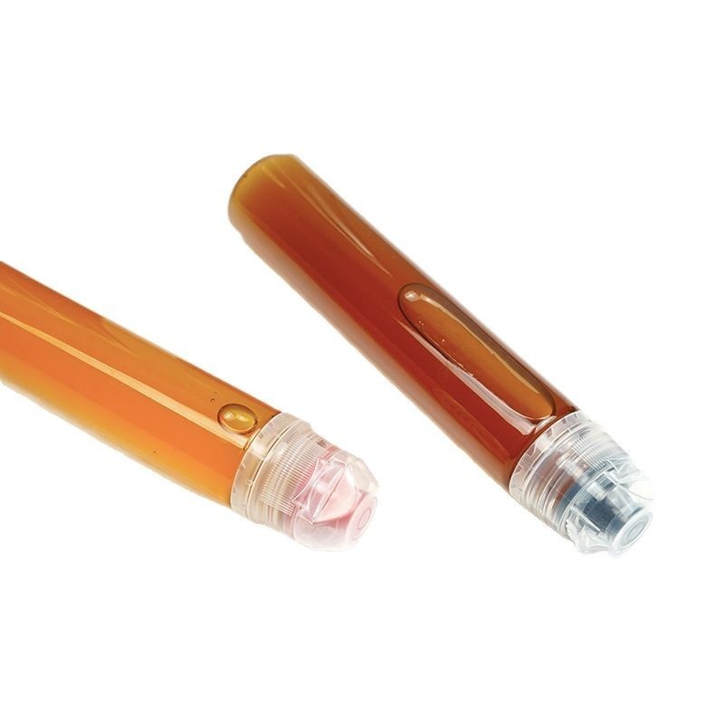 Hot-selling portable 130g PET round extrusion transparent bottle with silicone valve