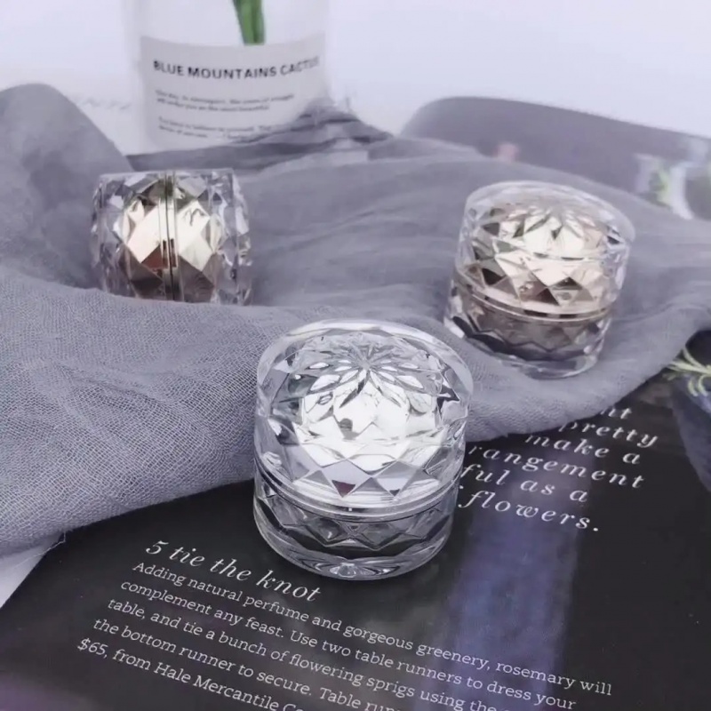 7g Diamond-Shaped Plastic Jar For Cosmetics Glitter Pots