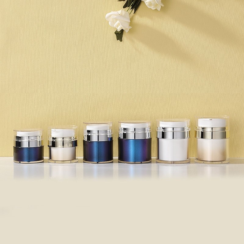 15/30/50/100g Press-type Vacuum Cream Bottle, Electroplated Eye Cream/Face Cream