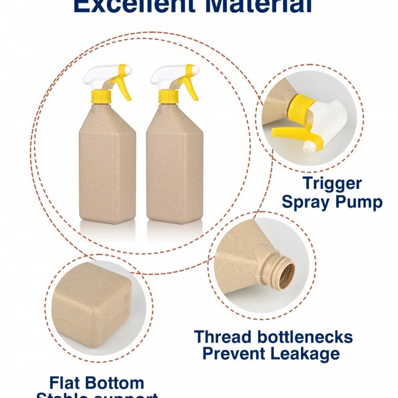 Eco-Friendly Biodegradable 750ml Wheat Straw Hdpe Bottles