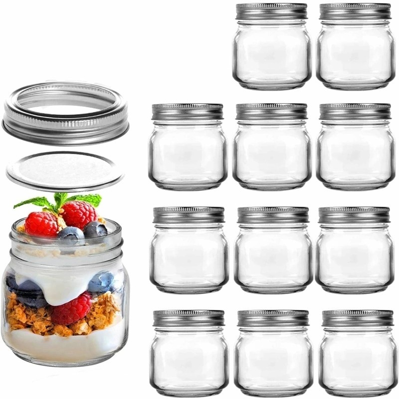 Glass Straw Lid Mason Jar